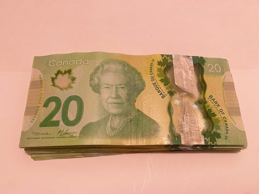 Canadian Prop Money $20 Bills $2,000 Full Print 1 Stack (100pcs)